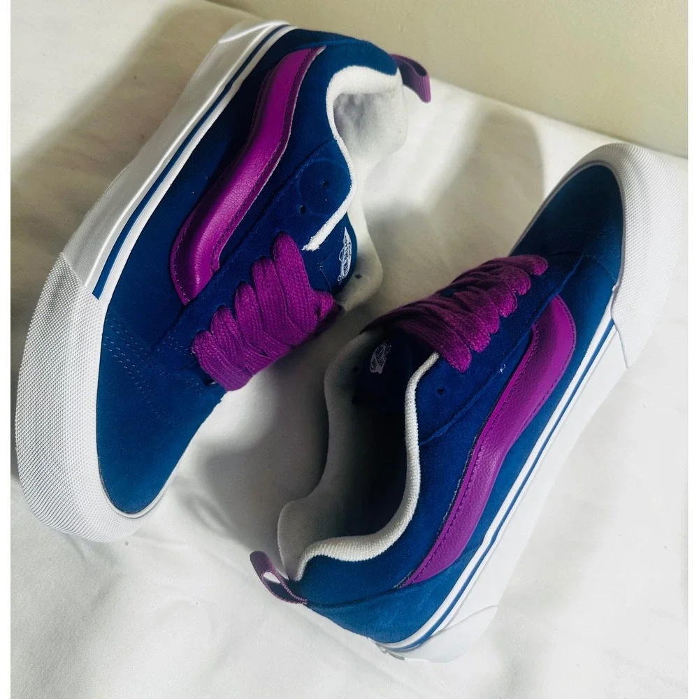 Vans Knu Skool Blue Purple Magenta Sneaker Women 8/Men 6.5 Y2K Skate Chunky NWOT